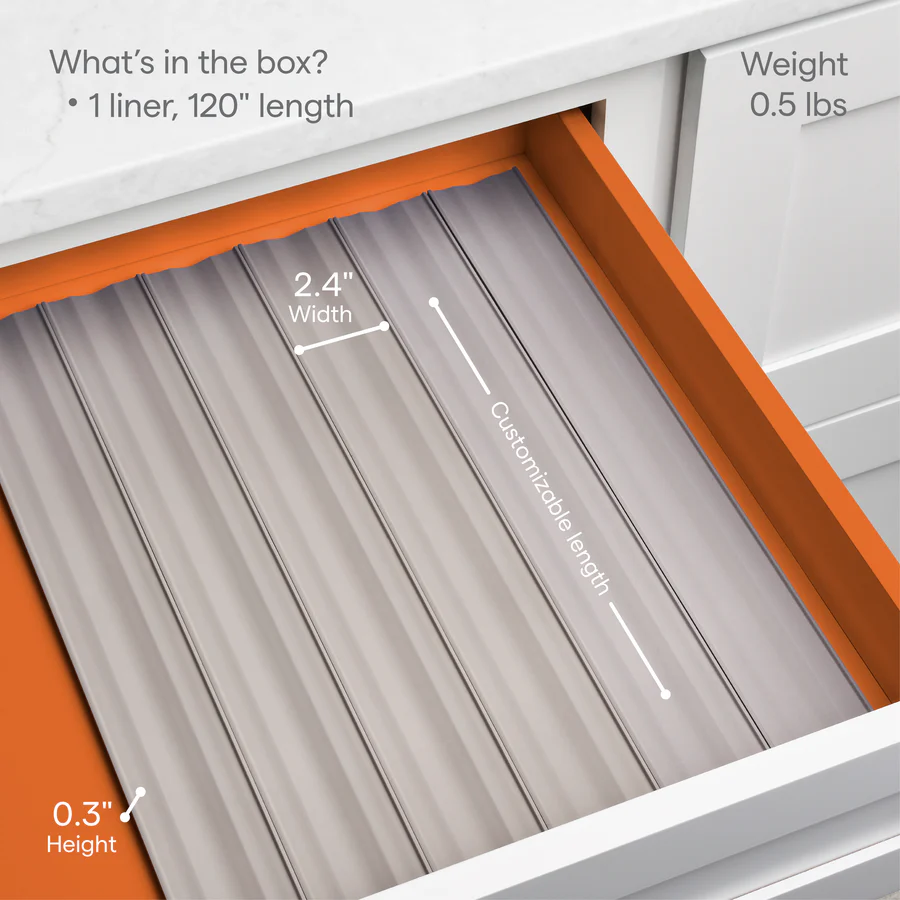 SpiceLiner® Spice Drawer Organizer, Gray - Image 4